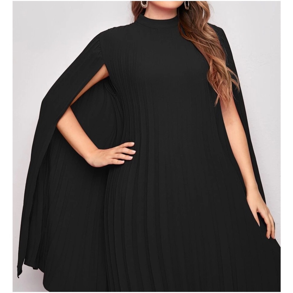 Classic Pleated Evening Formal Holiday Dress - Picture 3 of 12